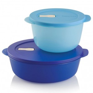 Tupperware Crystalwave 2-pc. Set Blue Microwave Reheatable | OWZG83746