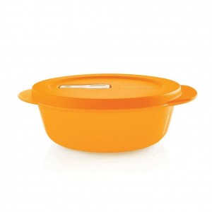 Tupperware Crystalwave Plus 2-cup/560 Ml Round Papaya Microwave Reheatable | KVFT43871