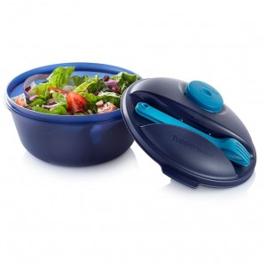 Tupperware Salad On The Go Set Peacock Lunch and Snacks | XPNJ57243