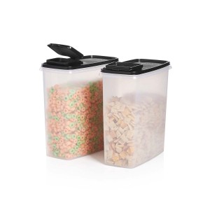 Tupperware Super Cereal Storers Black Dry Storage | OMCX31486