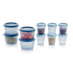 Tupperware Super Snack 10-pc. Set White / Blue / Light Lunch and Snacks | DVEJ58962