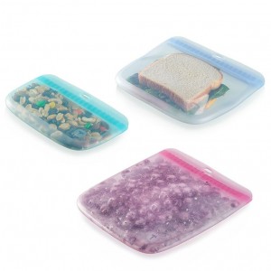 Tupperware The Ultimate Silicone Slim Bag Set Turquoise / White Lunch and Snacks | DMQG57608