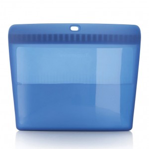 Tupperware Ultimate Silicone Stand-up Bag Large Blue Microwave Cooking | JORP74315