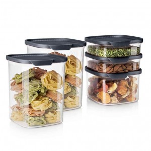 Tupperware Ultra Clear Square 5-pc. Set Cosmos Dry Storage | TWIF25689