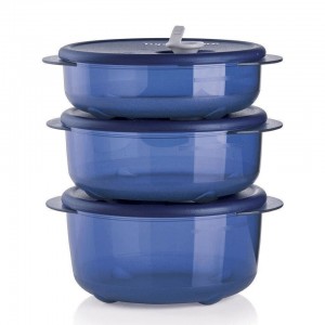 Tupperware Vent 'N Serve 3-pc. Small Round Set Nocturnal Sea Freezer Storage | LWDP70285