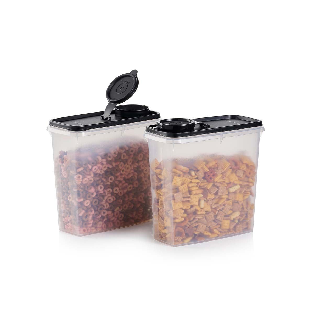 Tupperware Cereal Storers Black Dry Storage | IXUO51493