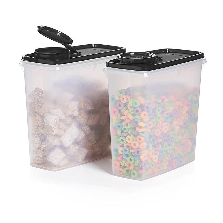 Tupperware Cereal Storers Black Dry Storage | IXUO51493