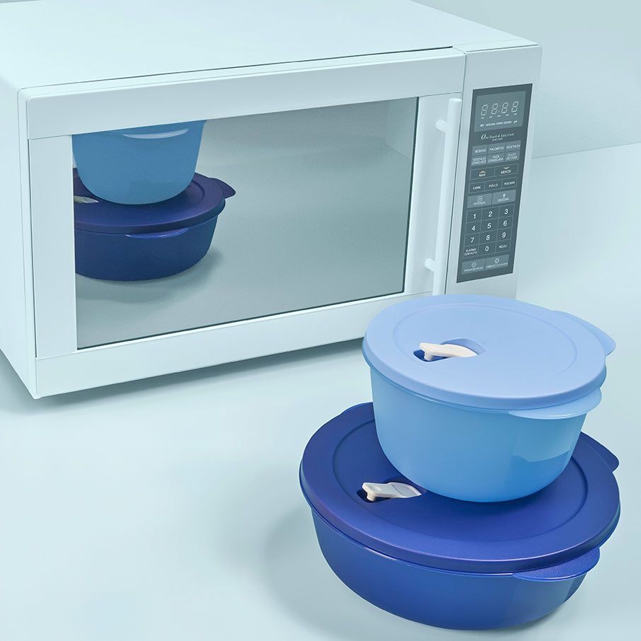 Tupperware Crystalwave 2-pc. Set Blue Microwave Reheatable | OWZG83746