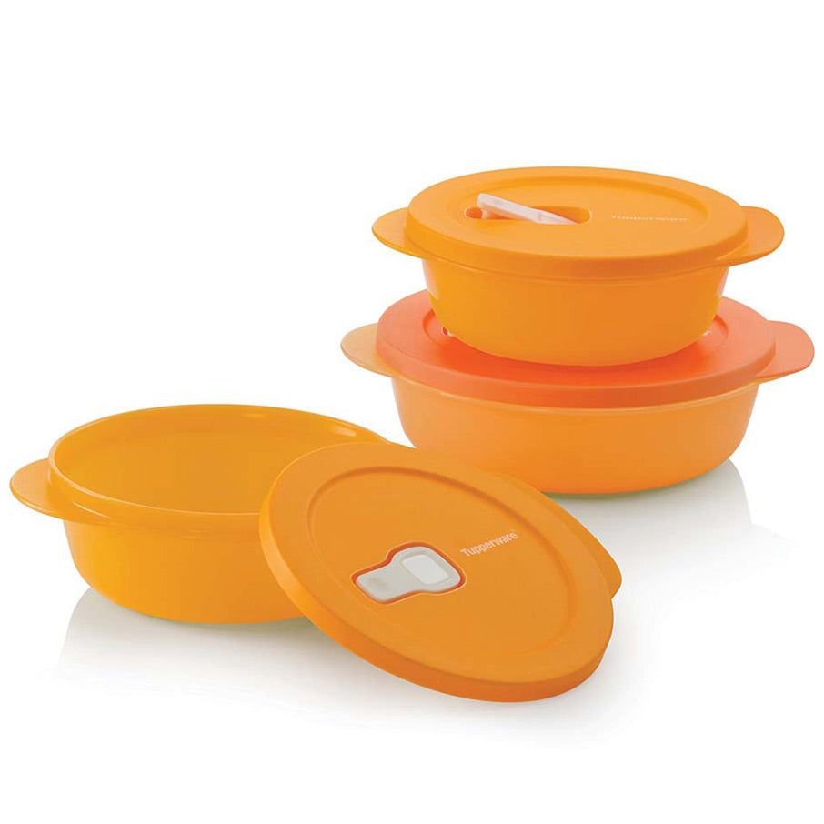 Tupperware Crystalwave Plus 3-pc. Set Brown Lunch and Snacks | OSLG23748