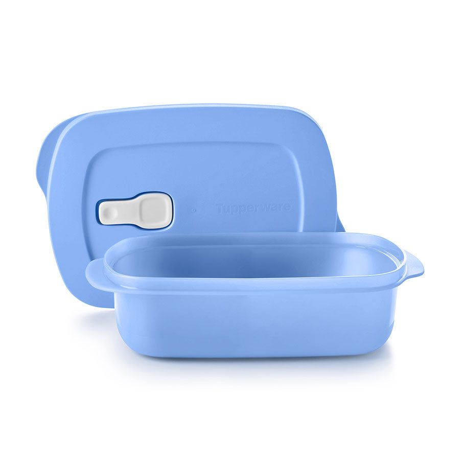 Tupperware Crystalwave Plus 4-cup/1 L Rectangular Cobalt Lunch and Snacks | NSJU79603