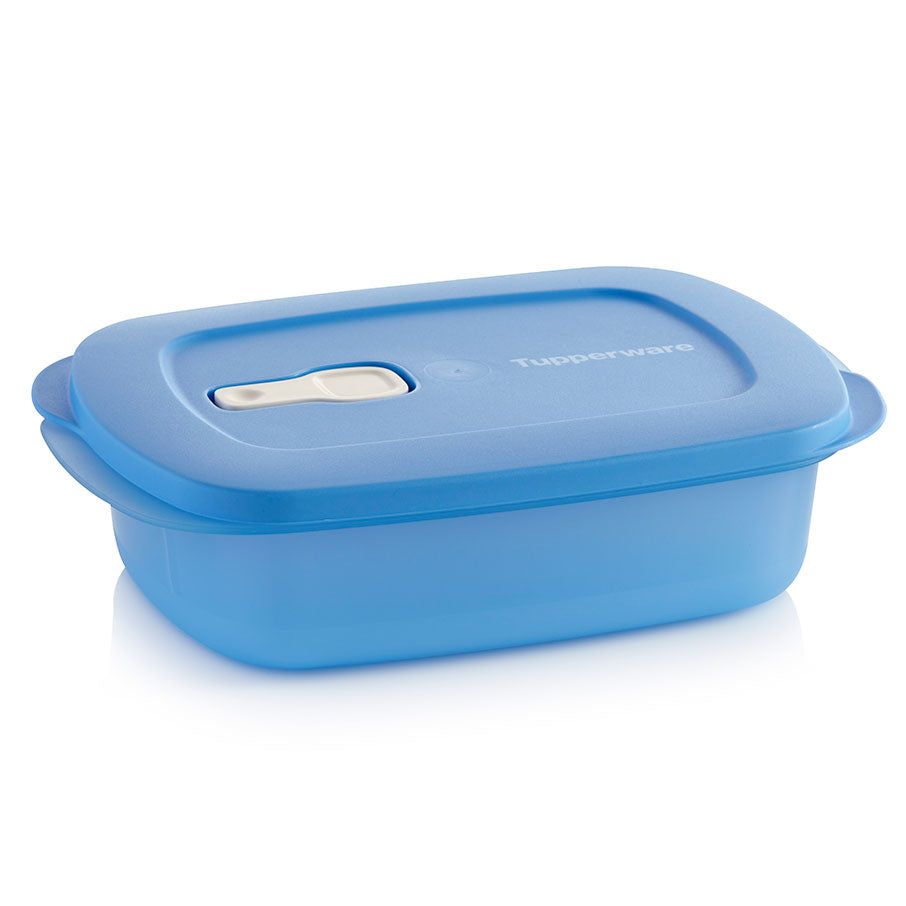 Tupperware Crystalwave Plus 4-cup/1 L Rectangular Cobalt Microwave Reheatable | LNXM18645