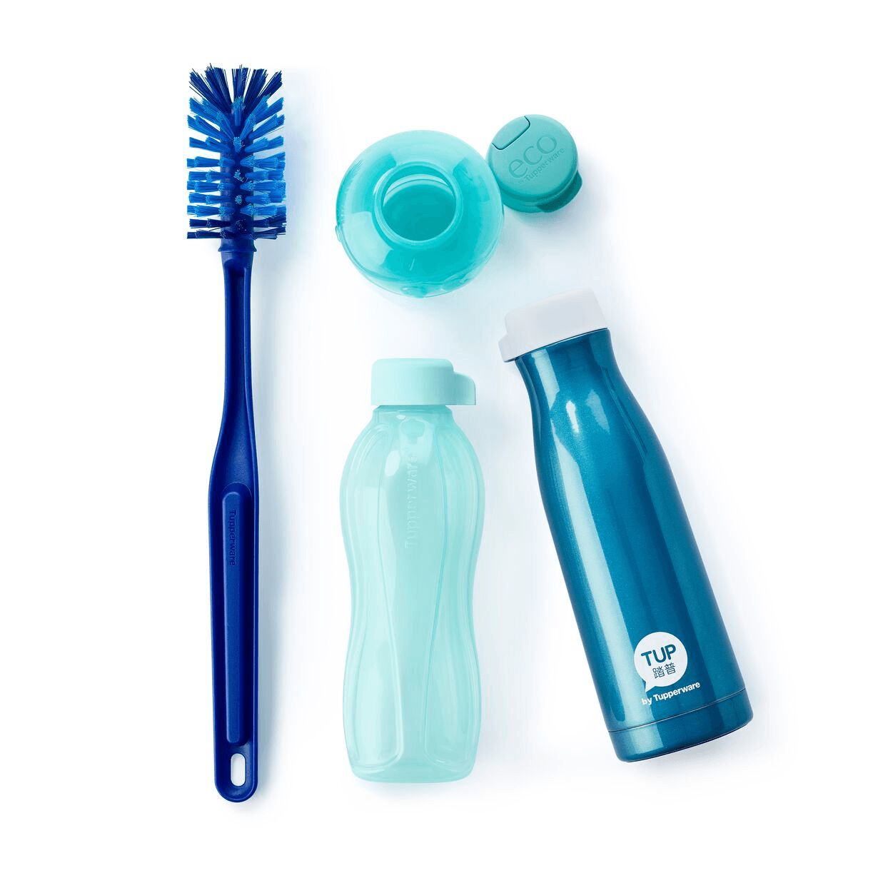 Tupperware Eco Bottle Brush Blue Su şişeleri | ESBF32096