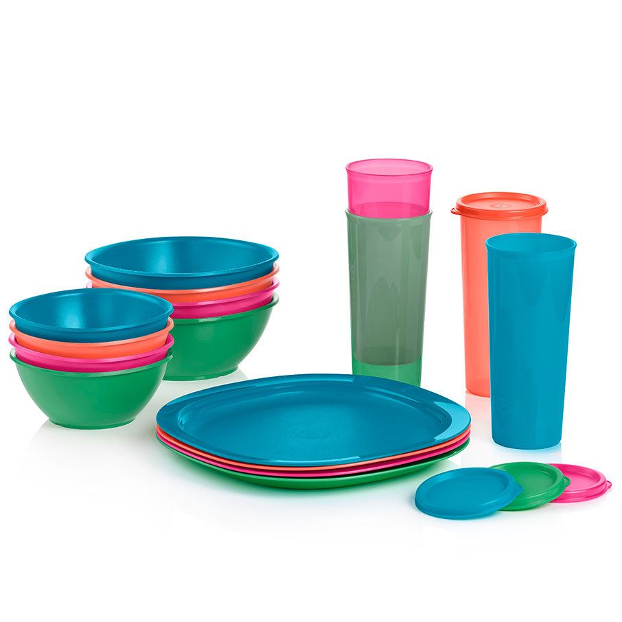 Tupperware Everyday 16-pc. Serving Set Plates and Bowls | GCRU78901