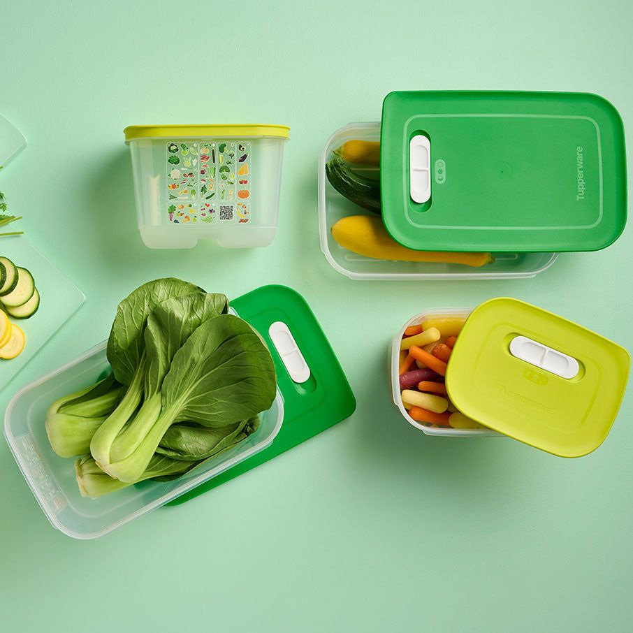 Tupperware Fridgesmart 4-pc. Starter Set Green / Deep Refrigerator Storage | OHXE07841