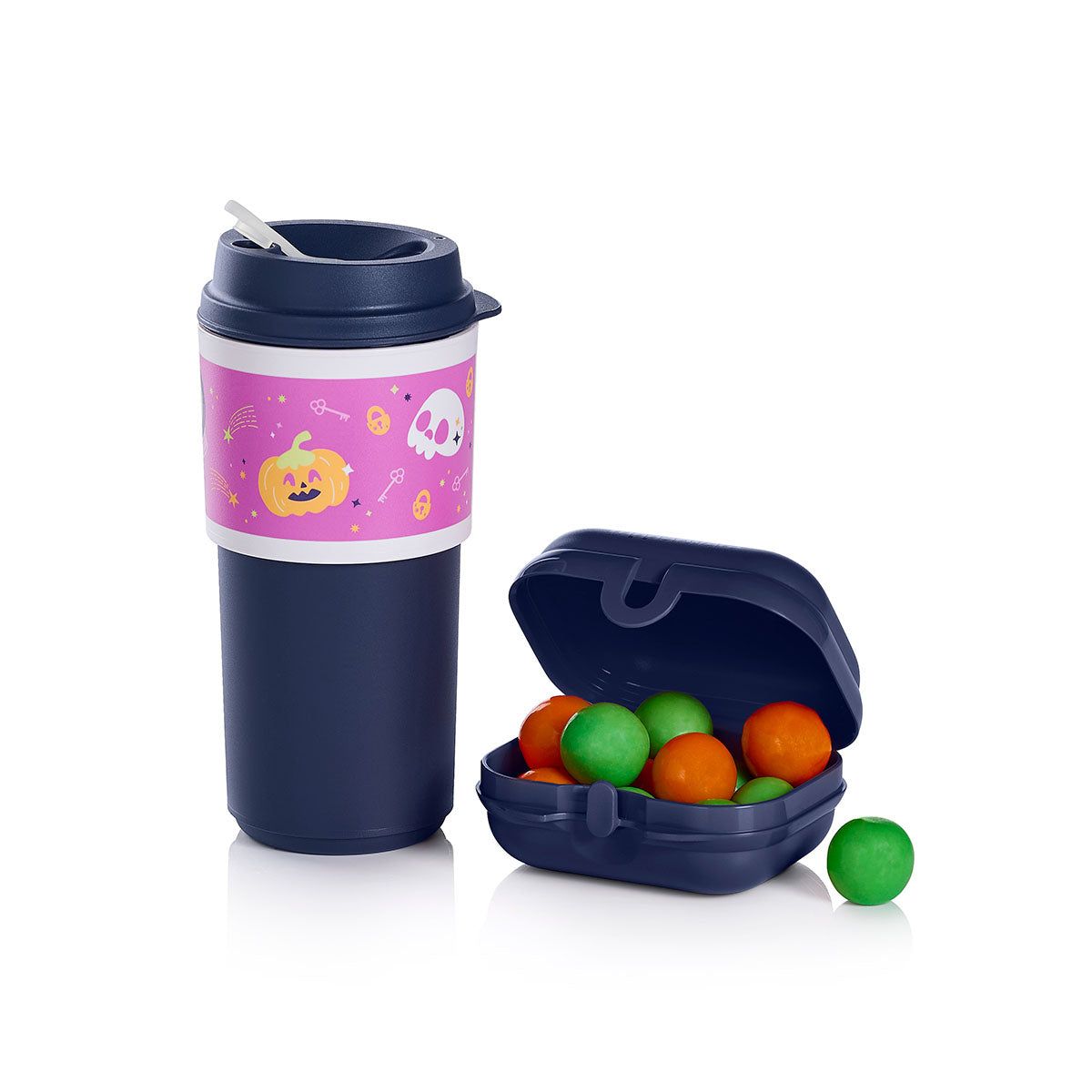 Tupperware Halloween Beverage And Bites Set Navy Lunch and Snacks | AOJT89367