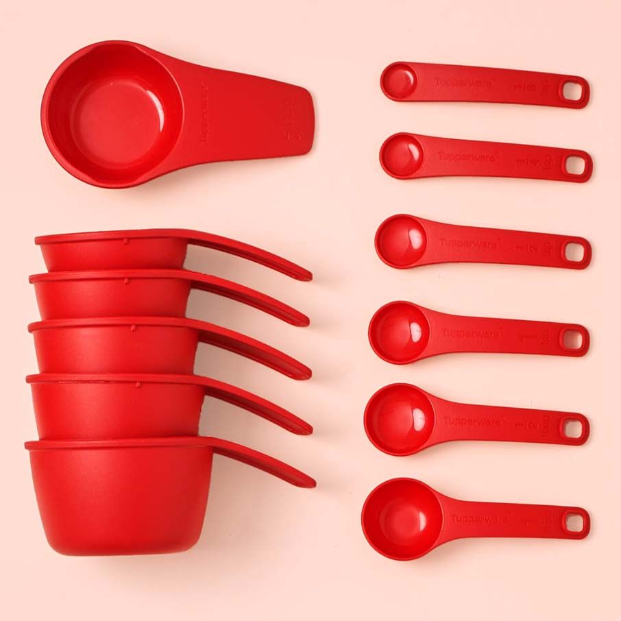 Tupperware Measuring Mates Set Chili Mixing Bowls and Measuring | PBER38674