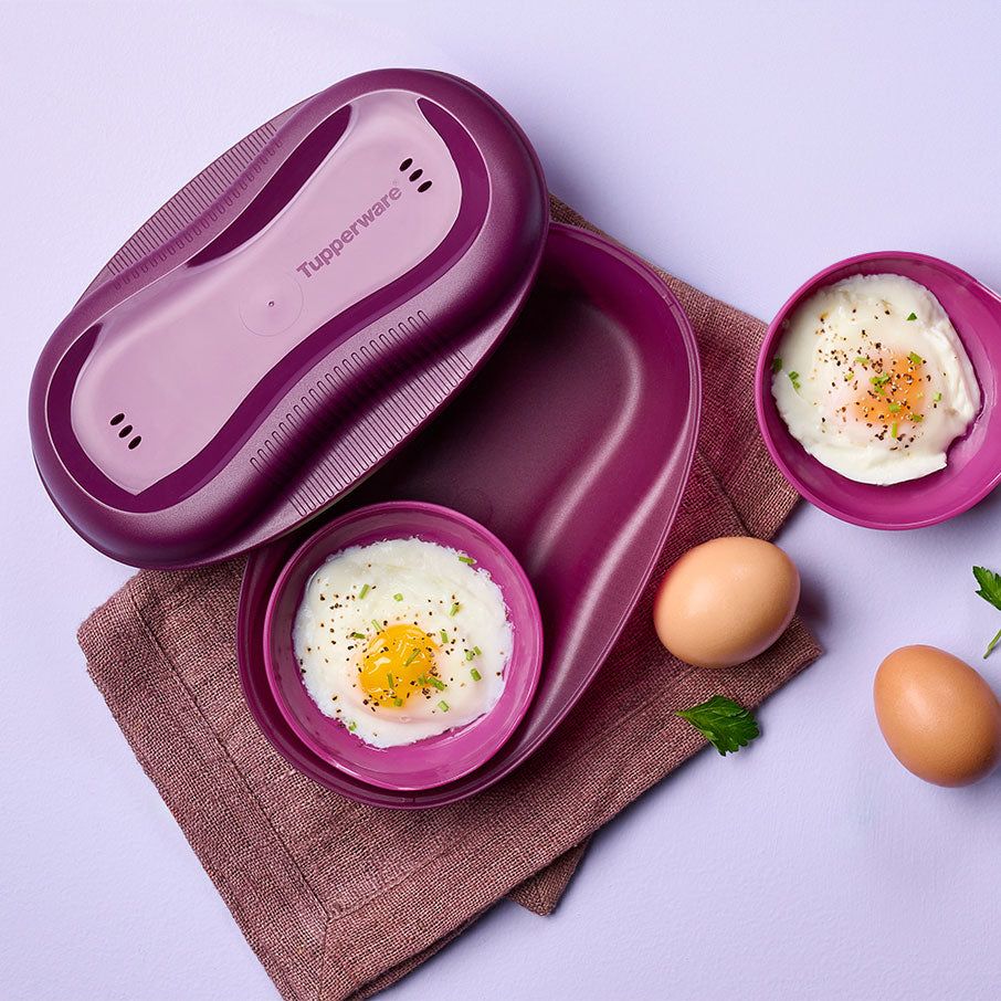 Tupperware Microwave Breakfast Maker Set Purple Microwave Cooking | XMTI26978