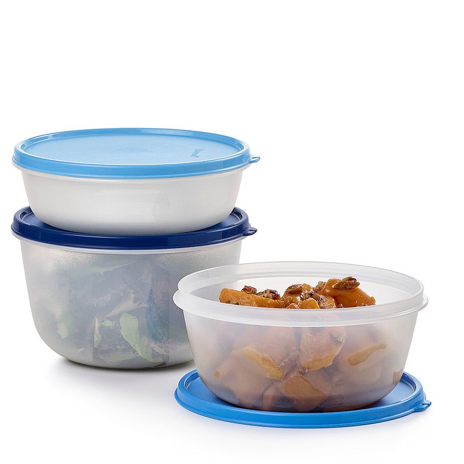 Tupperware Modular Bowl Medium 3-pc. Set With Free Modular Bowl Large Ice Cube Refrigerator Storage | BVED92768