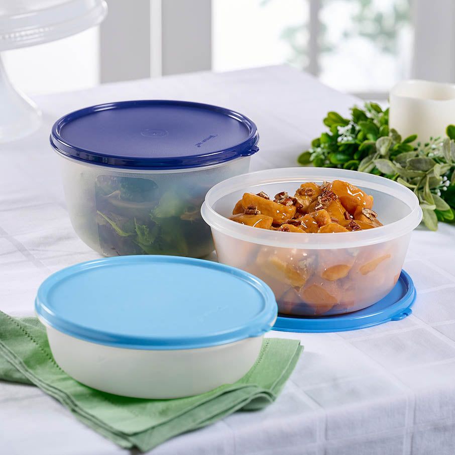 Tupperware Modular Bowl Medium 3-pc. Set With Free Modular Bowl Large Ice Cube Refrigerator Storage | BVED92768