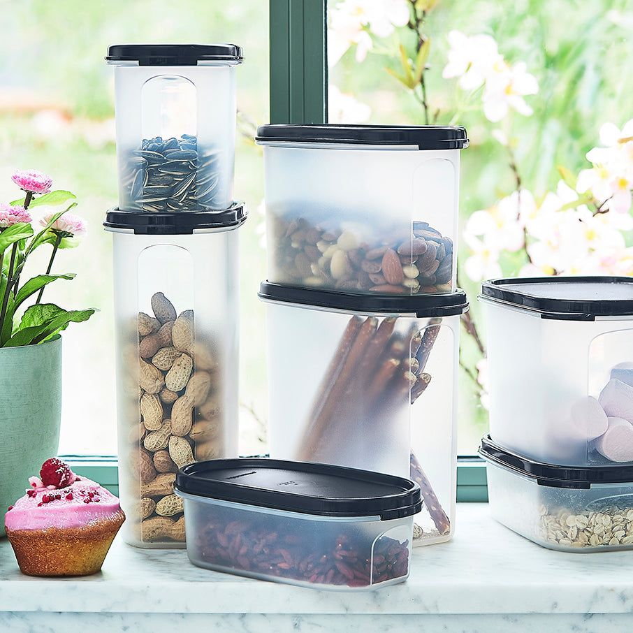 Tupperware Modular Mates Oval 1 Black Dry Storage | LVIX60943