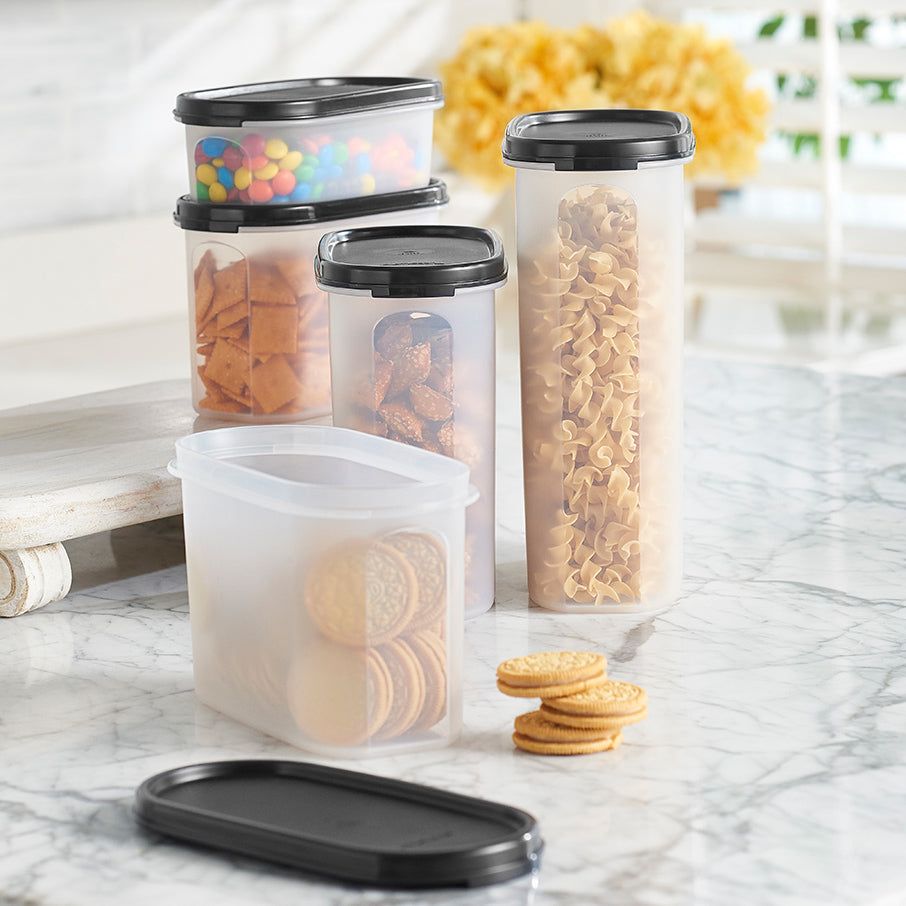 Tupperware Modular Mates Oval 2 Black Dry Storage | RFCE63078