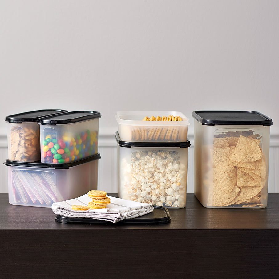 Tupperware Modular Mates Rectangular 4 Black Dry Storage | PNLR46537