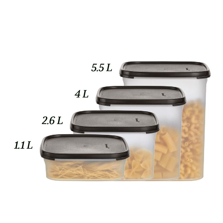 Tupperware Modular Mates Square 1 Black Dry Storage | GHZB65371