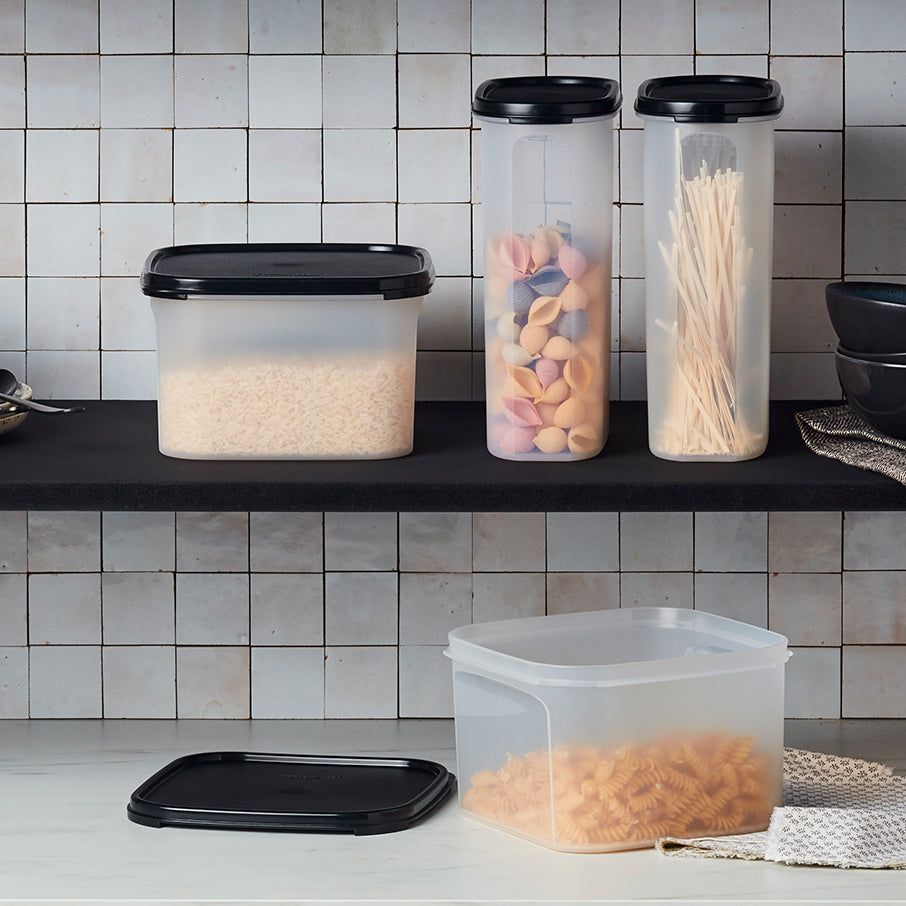 Tupperware Modular Mates Square 2 Black Dry Storage | VTKW85736