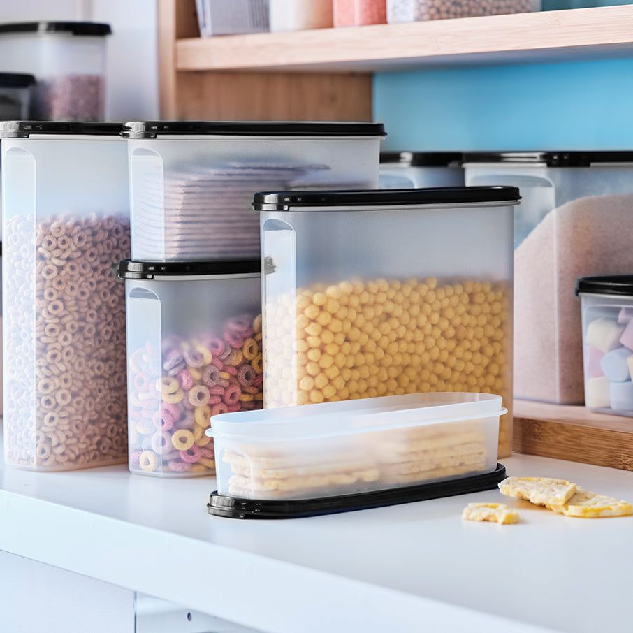 Tupperware Modular Mates Super Oval 1 Black Dry Storage | NWPX96471