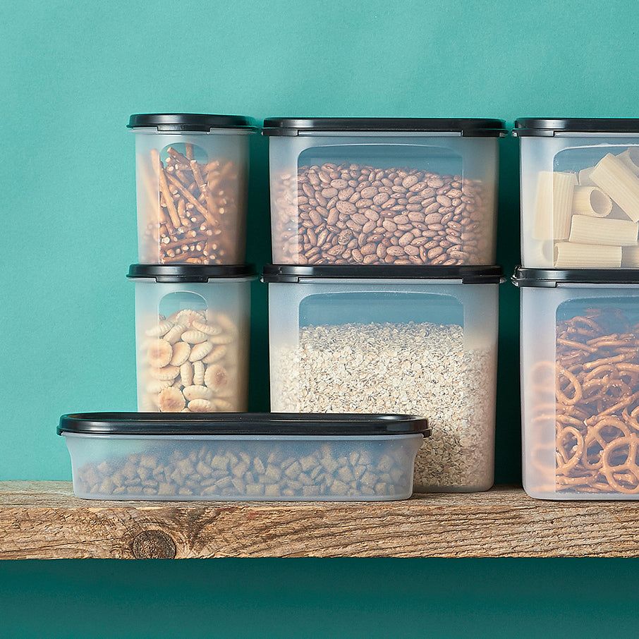 Tupperware Modular Mates Super Oval 1 Black Dry Storage | NWPX96471