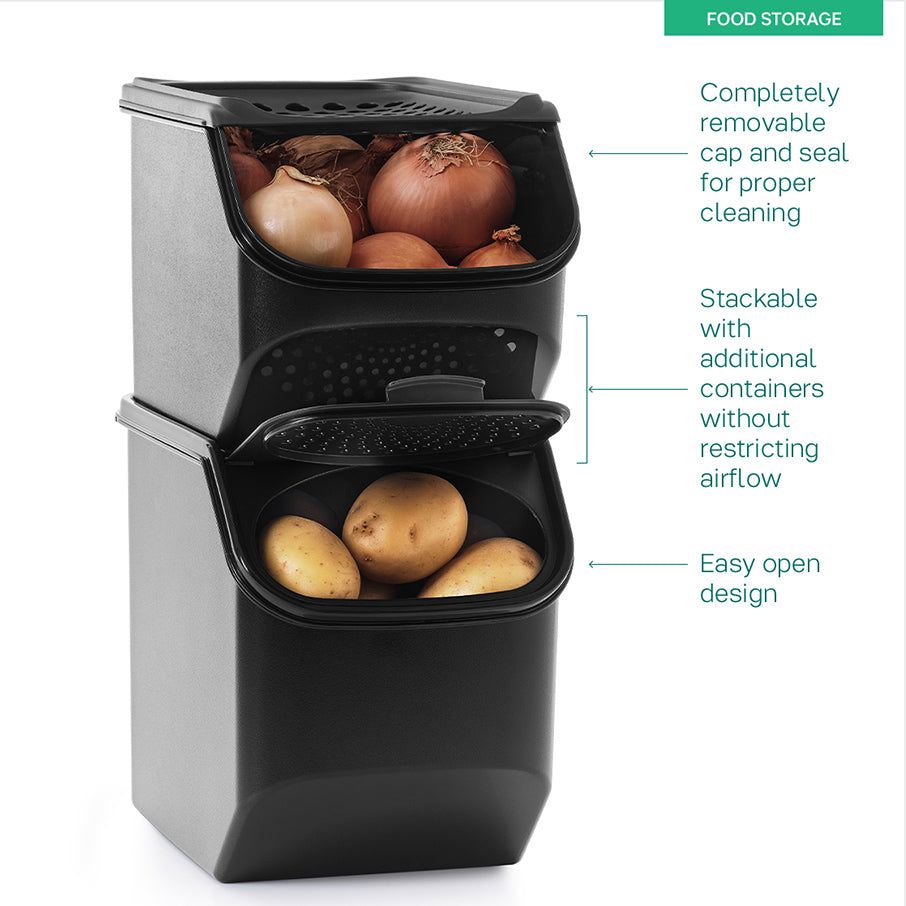 Tupperware Potato Smart Container Black Dry Storage | ONSE46053