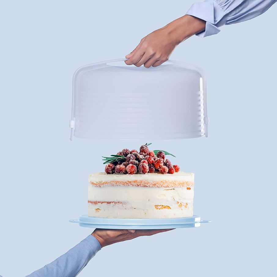 Tupperware Round Cake Taker White Baking | WBPI38745