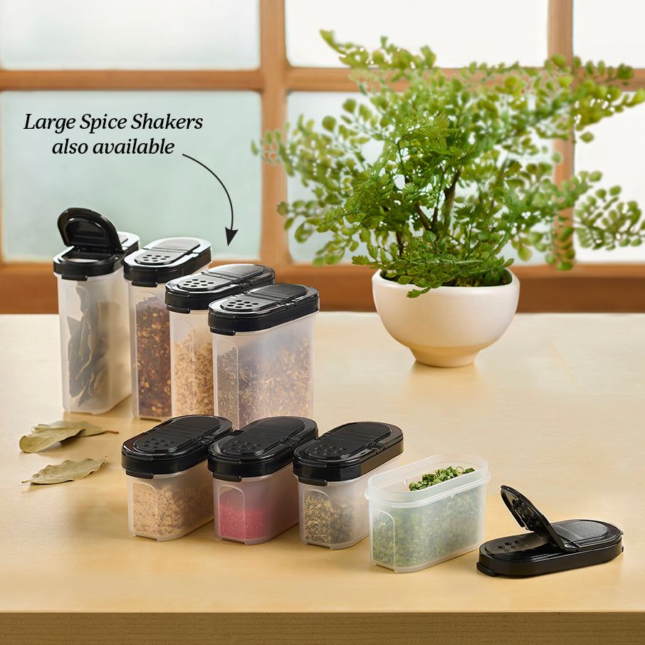 Tupperware Small Spice Shakers Black Dry Storage | BUQC37968