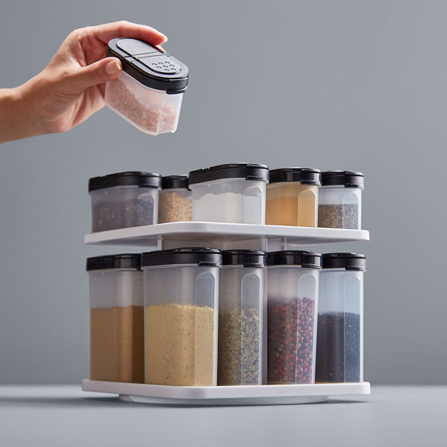 Tupperware Spice Shaker Set With Carousel Dry Storage | KBUN69257