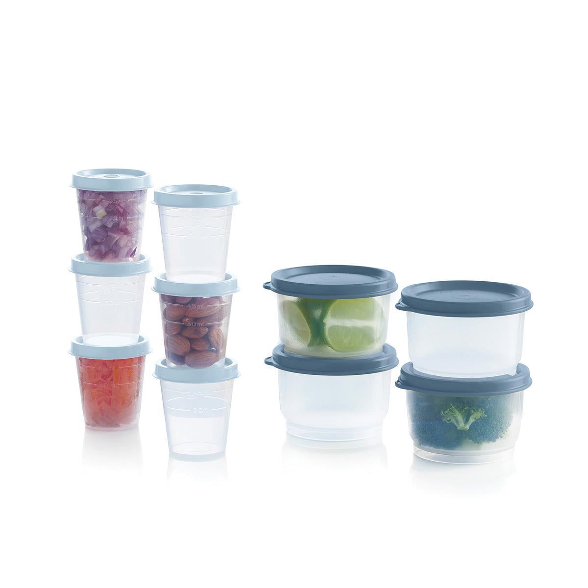 Tupperware Super Snack 10-pc. Set White / Blue / Light Lunch and Snacks | DVEJ58962