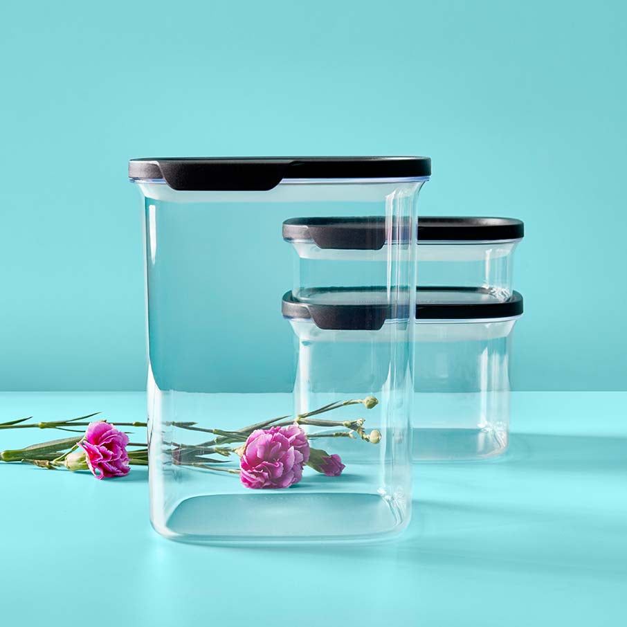 Tupperware Ultra Clear Square 5-pc. Set Cosmos Dry Storage | TWIF25689