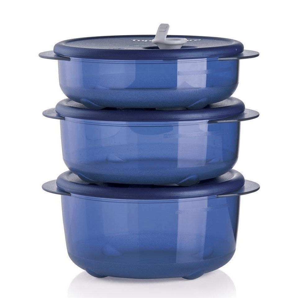 Tupperware Vent \'N Serve 3-pc. Small Round Set Nocturnal Sea Freezer Storage | LWDP70285